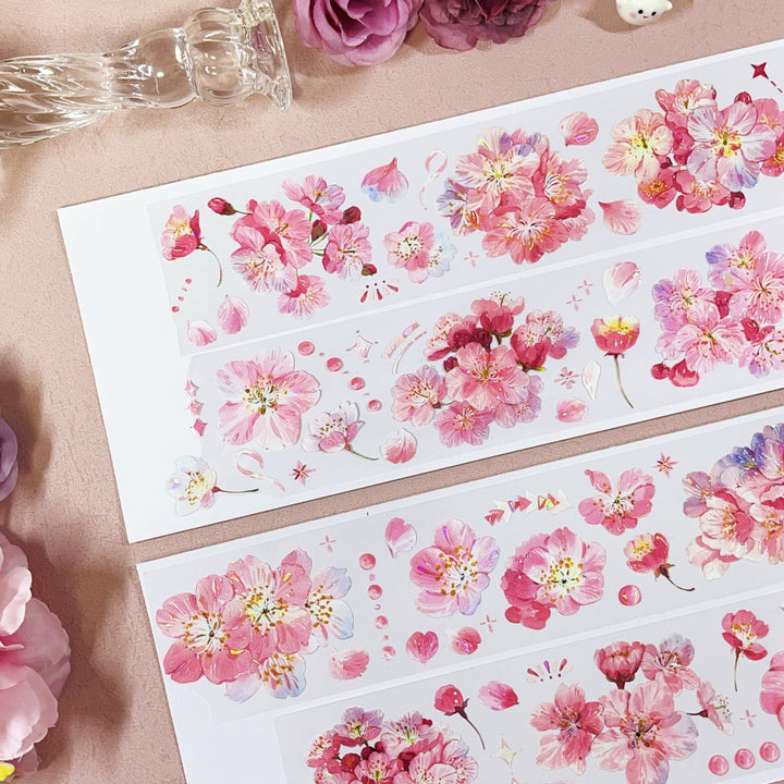 Sakura Love Romantic Flowers Die - cut Tape - Desk Cosmos