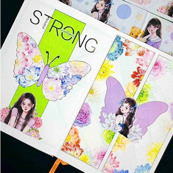 Soft Bloom Die - cut Journal Tape - Desk Cosmos