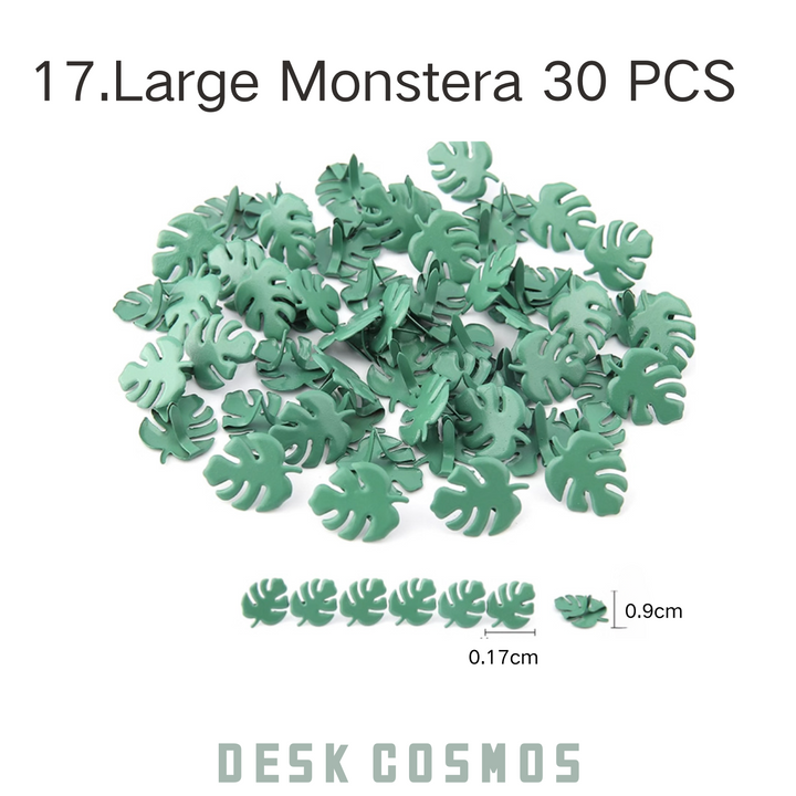 Large Monstera Leaf Two-pronged Pins for Botanical Scrapbooks and Jungle Themes