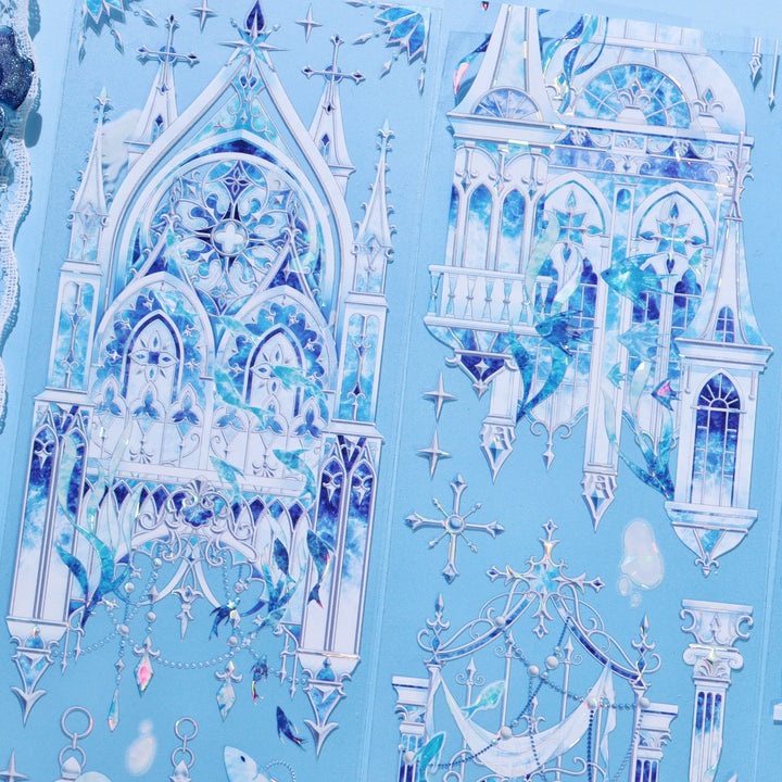 Ice Blue Magic Castle PET Tape - Desk Cosmos