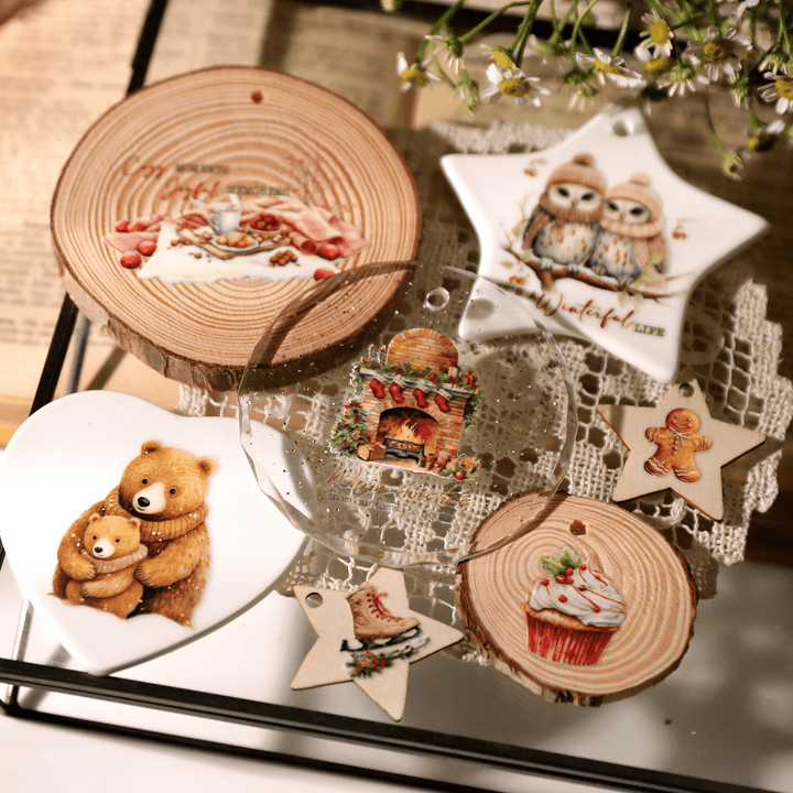 Christmas Transfer Stickers - Reindeer, Gifts, Sled, Bear - Desk Cosmos