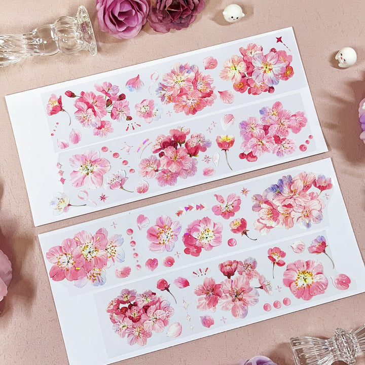 Sakura Love Romantic Flowers Die - cut Tape - Desk Cosmos
