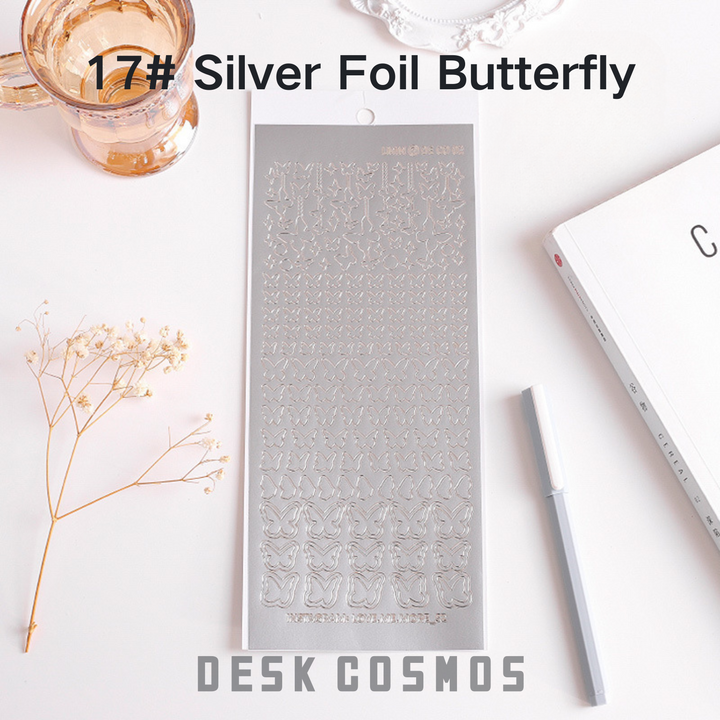 Gold and Silver Foil Letter Stickers 3D Effect for DIY Projects