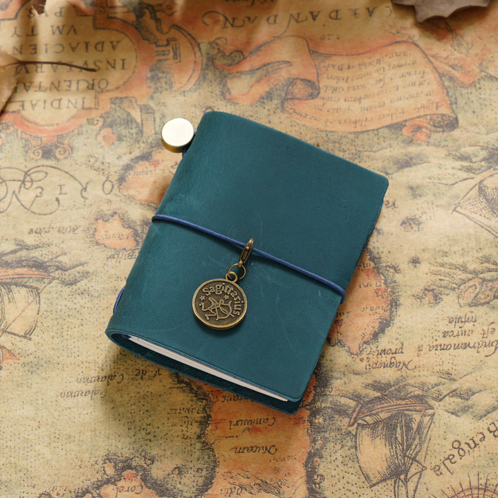 Traveler's Pan American Blue Oil Wax Leather Mini Journal Classic Shine