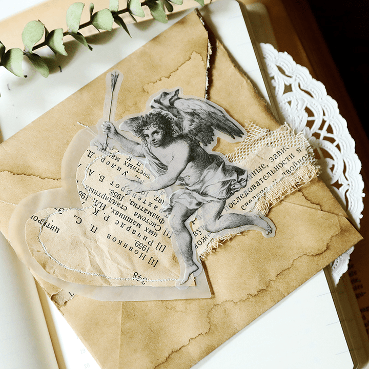 Medieval Classic Copperplate Journal Stickers—Character, architecture, airplane, knight - Desk Cosmos