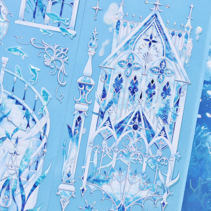 Ice Blue Magic Castle PET Tape - Desk Cosmos