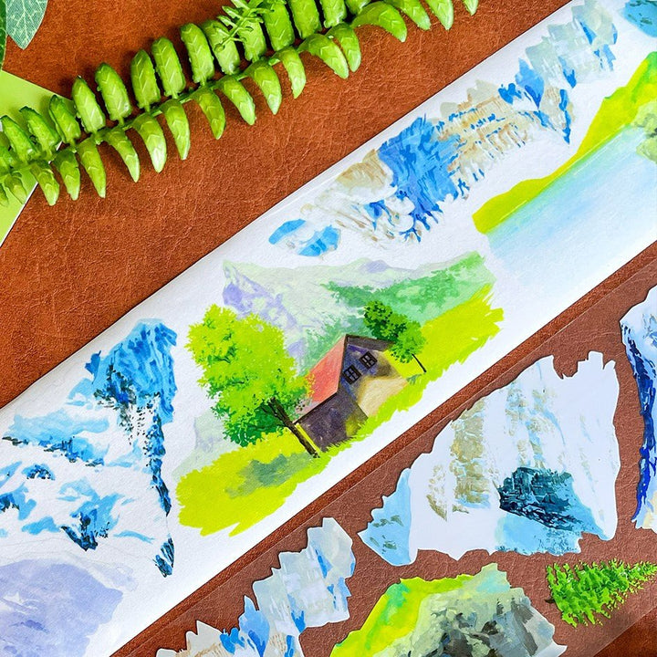 Snowland Poetic PET Scenery Tape - Desk Cosmos