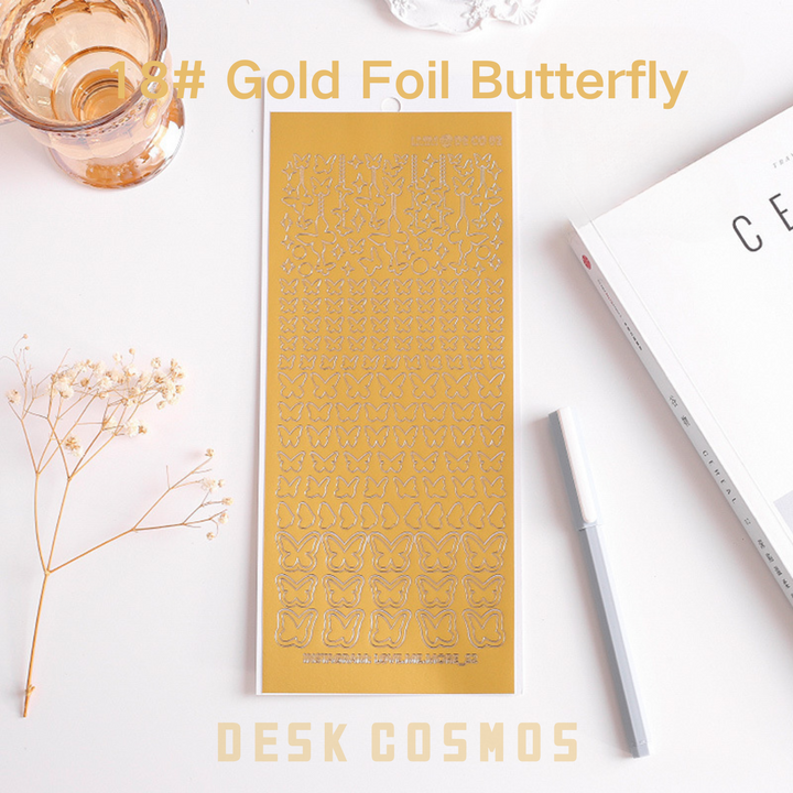 Gold and Silver Foil Alphabet Stickers for Creative Bullet Journals