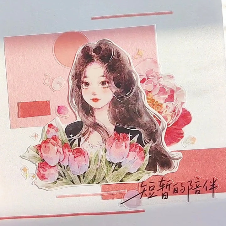 Soft Bloom Die - cut Journal Tape - Desk Cosmos