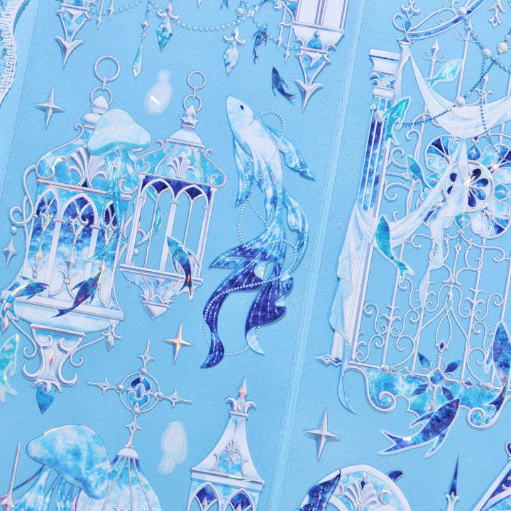 Ice Blue Magic Castle PET Tape - Desk Cosmos