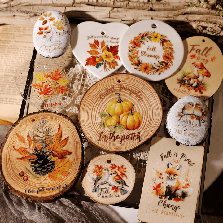 Autumn Whisper Waterproof Transfer Stickers - Desk Cosmos