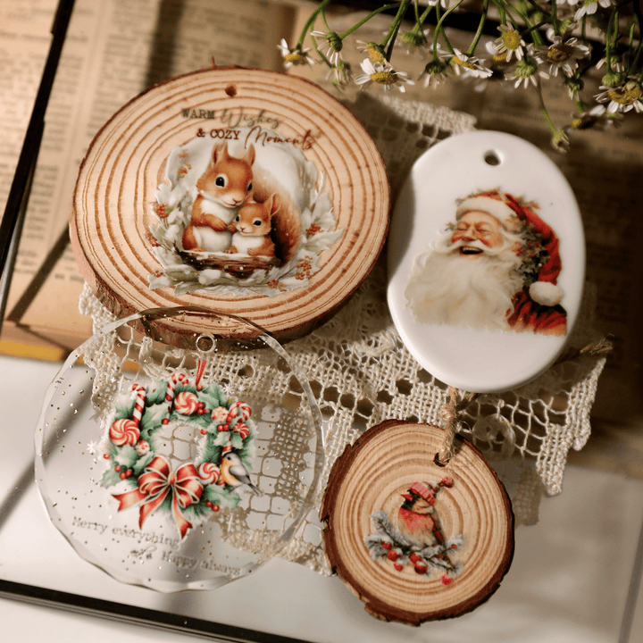 Christmas Transfer Stickers - Reindeer, Gifts, Sled, Bear - Desk Cosmos