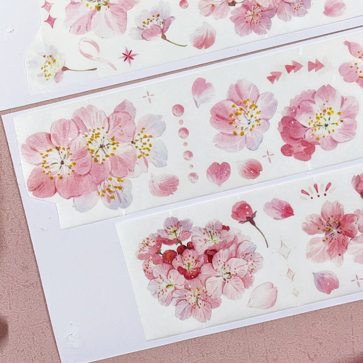 Sakura Love Romantic Flowers Die - cut Tape - Desk Cosmos