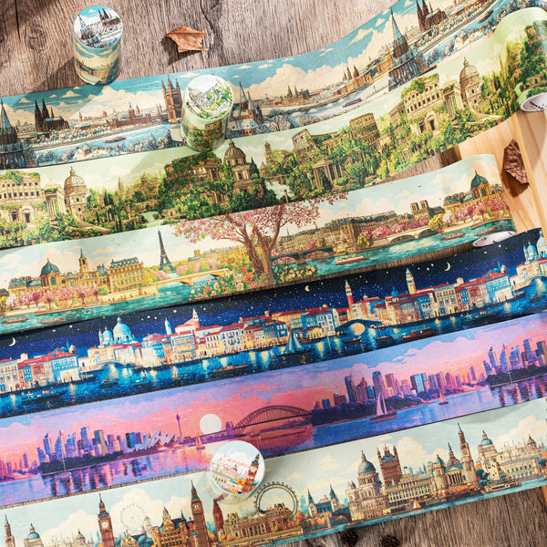 European Traveler Vintage Journal Washi Tapes - Desk Cosmos