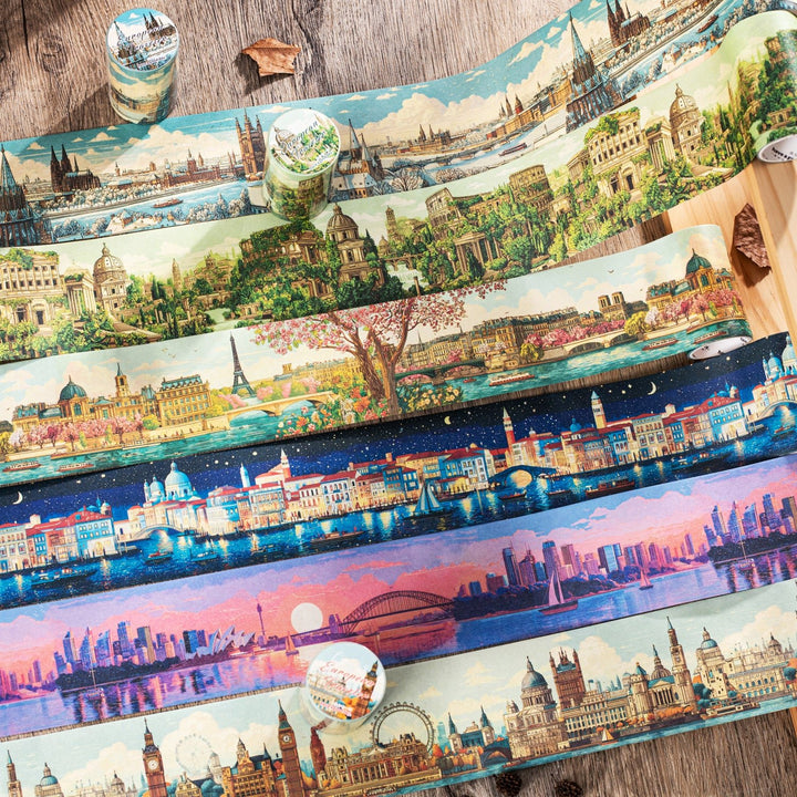 European Traveler Vintage Journal Washi Tapes - Desk Cosmos