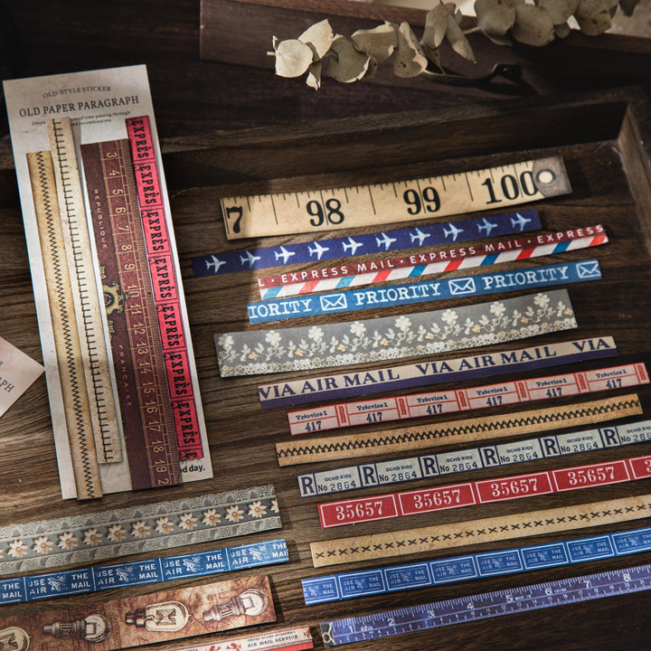 Old Paper Paragraph Vintage Stickers - Desk Cosmos