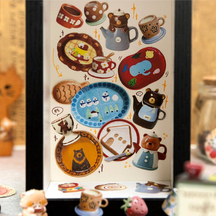Vintage Embossed Ceramic Gift Stickers - Desk Cosmos
