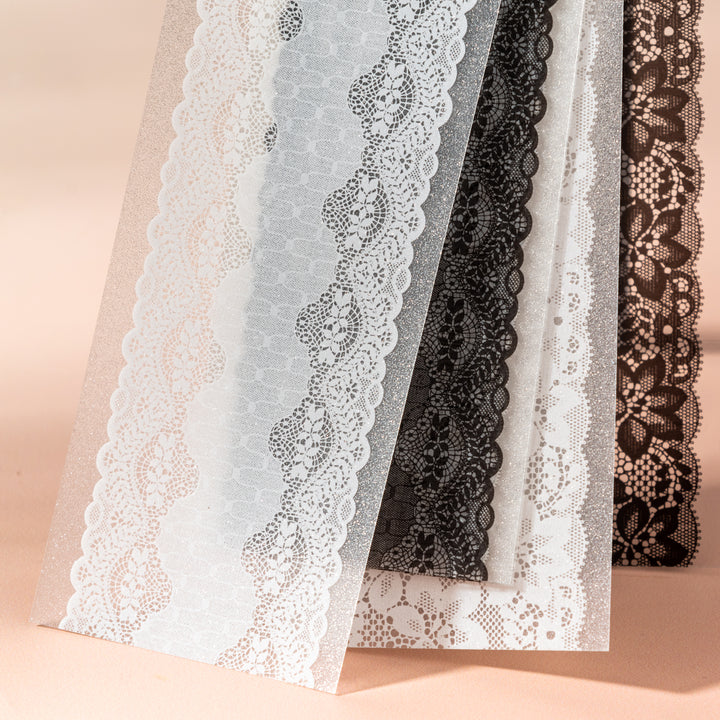 Romantic Lace Collection PET Stickers - Desk Cosmos