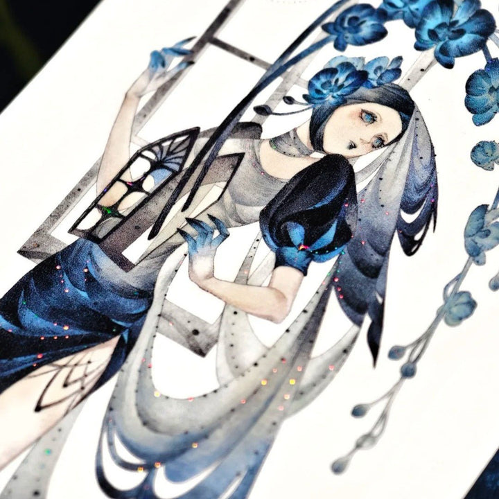 Gothic Night Witch Decorative PET Tape - Desk Cosmos