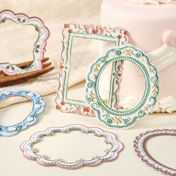 Milky White Decorative Lace Border Stickers - Desk Cosmos