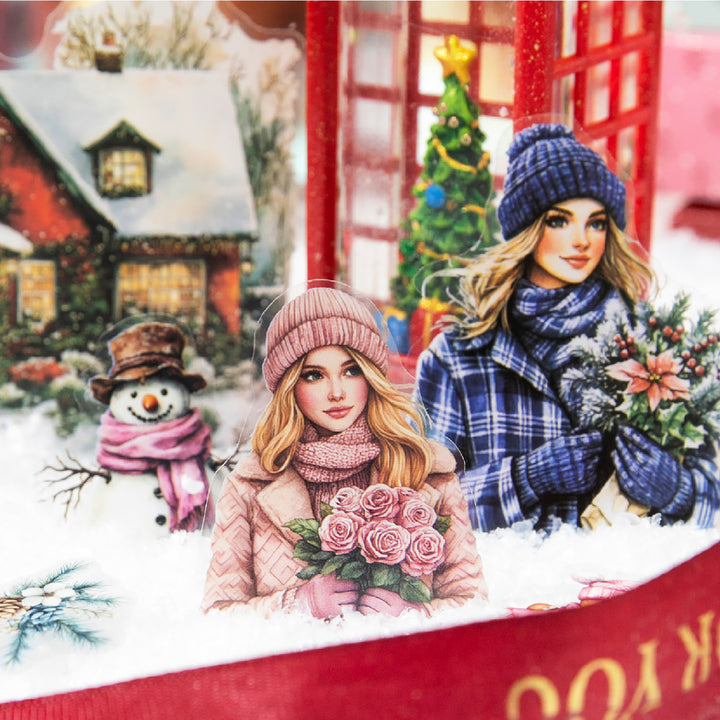 Christmas Winter Home Scene PET Stickers - Desk Cosmos