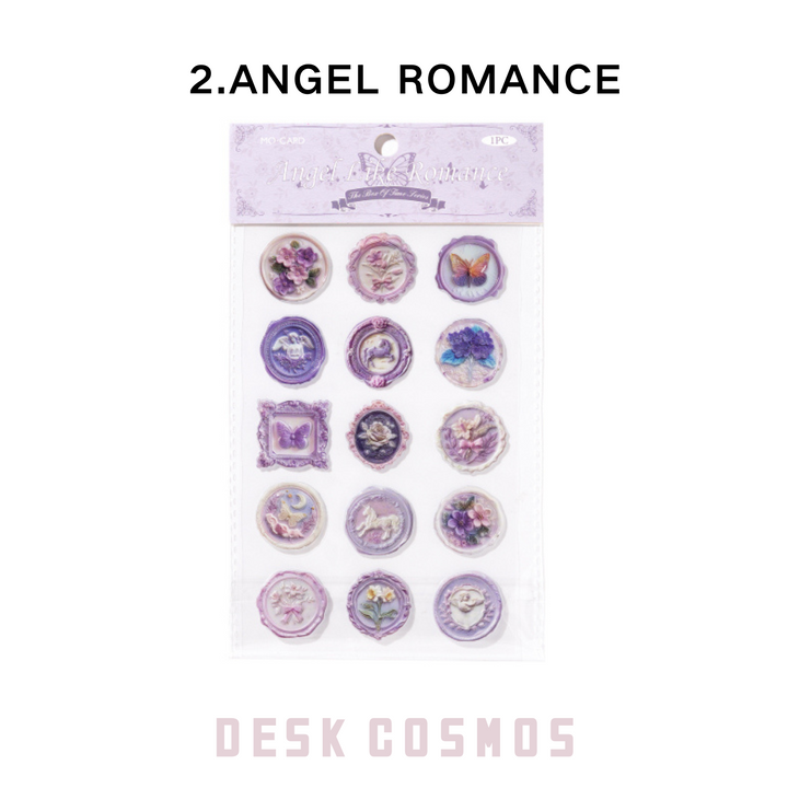 Time box series Retro Flower Stickers for Artistic Projects