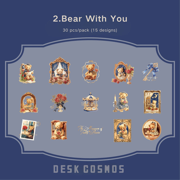 Bear Romance House Bear With You Sweet Journal Stickers