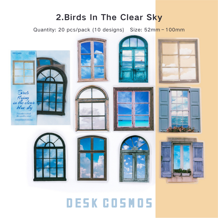 Stickers PET Window Weather Series Transparent Layer Stickers