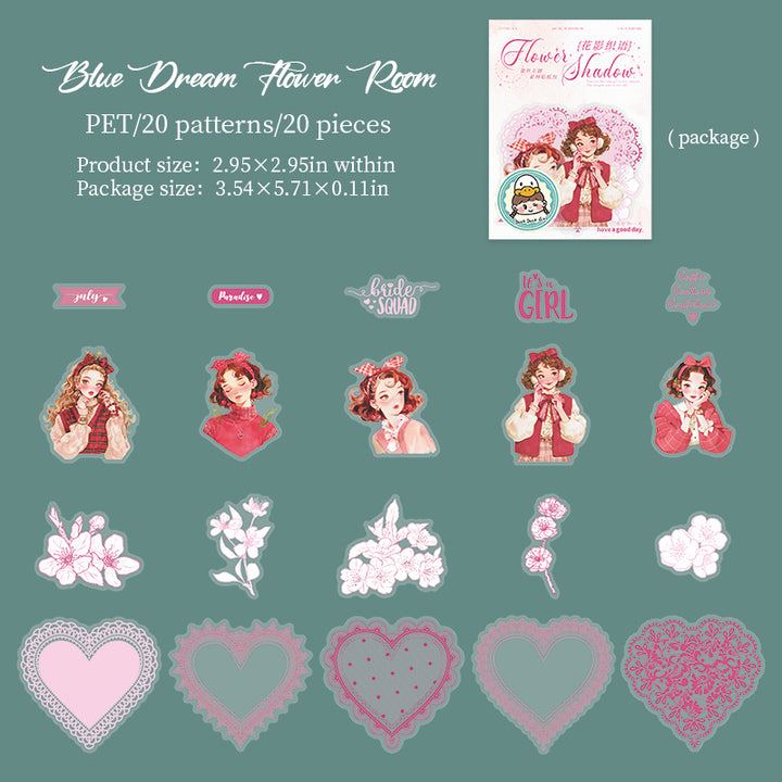 Huaying Weaving Cute Character Stickers for Stationery Lovers