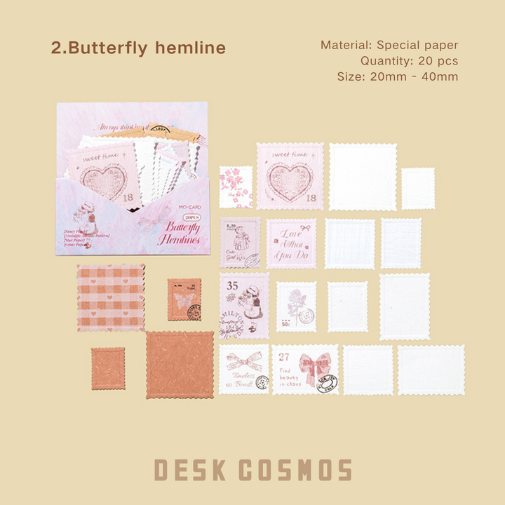 Relief Stickers Paper Stamp Series Textured Washi Stickers