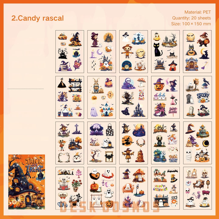Halloween Sticker Books Castle Festival Holiday Style