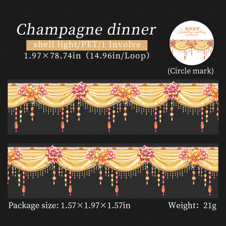 Jewelry Curtains dreamy floral tape for creative journaling
