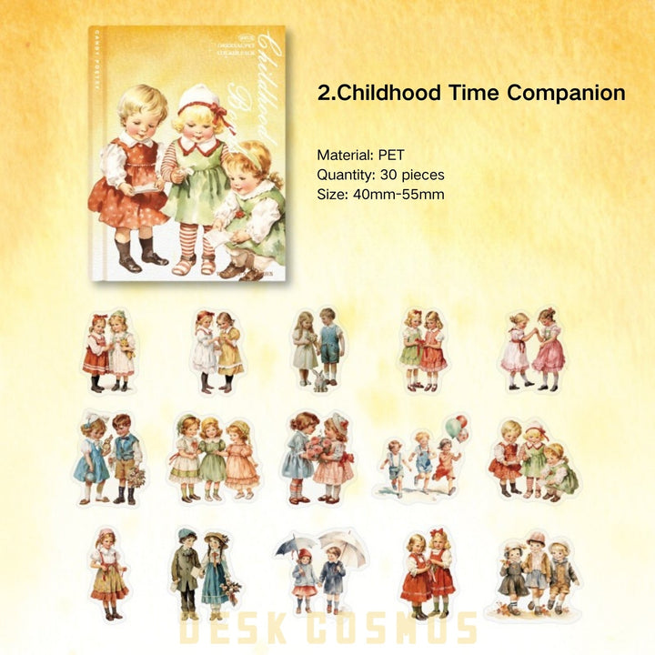 Pure Age Childhood Time Companion PET Stickers Cute Journal Decoration
