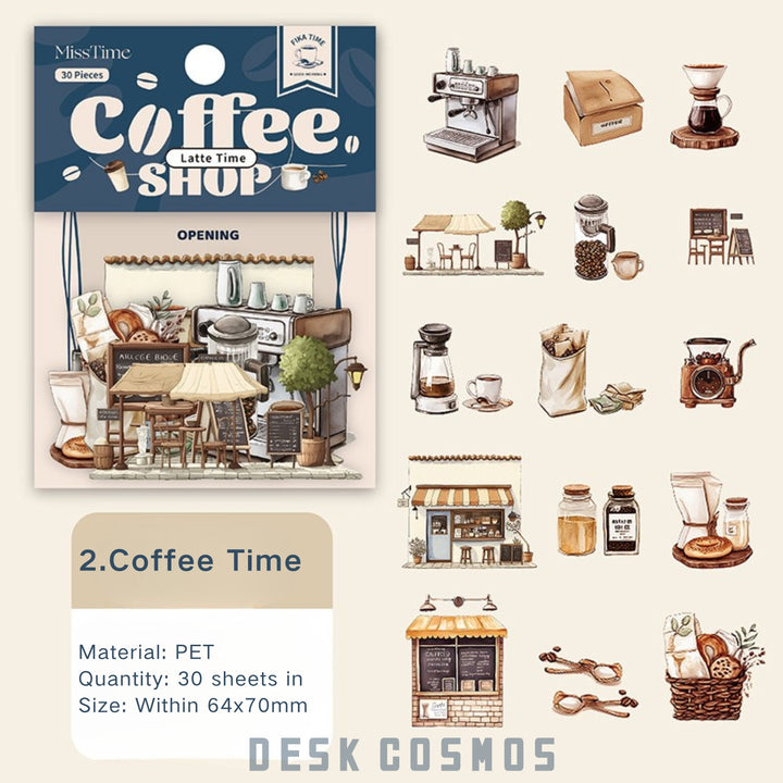 Cafe Shop Series Die Cut Coffee Theme For Scrapbook