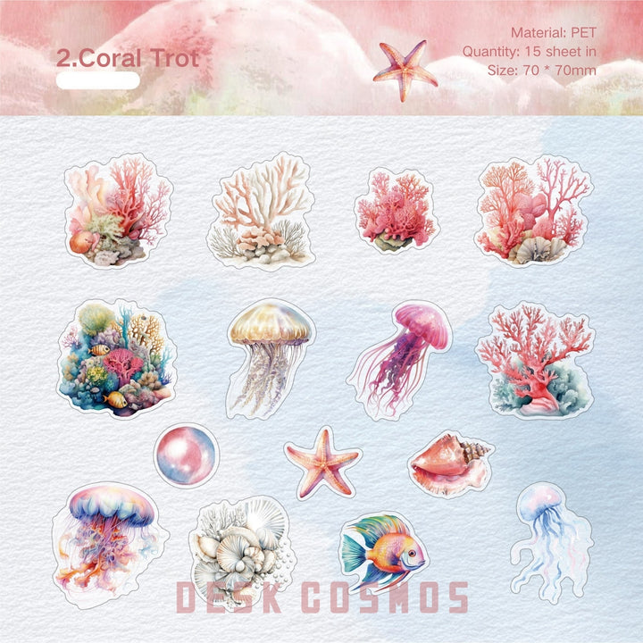 Underwater World Stickers Ocean Life Suitable for Diary Decoration