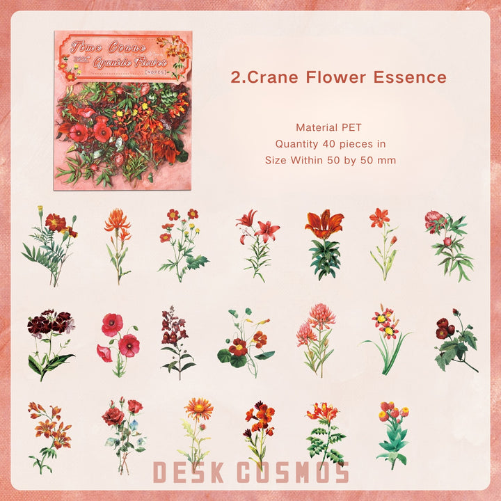 Flowers Dreams Decorative Craft Stickers Elegant Style