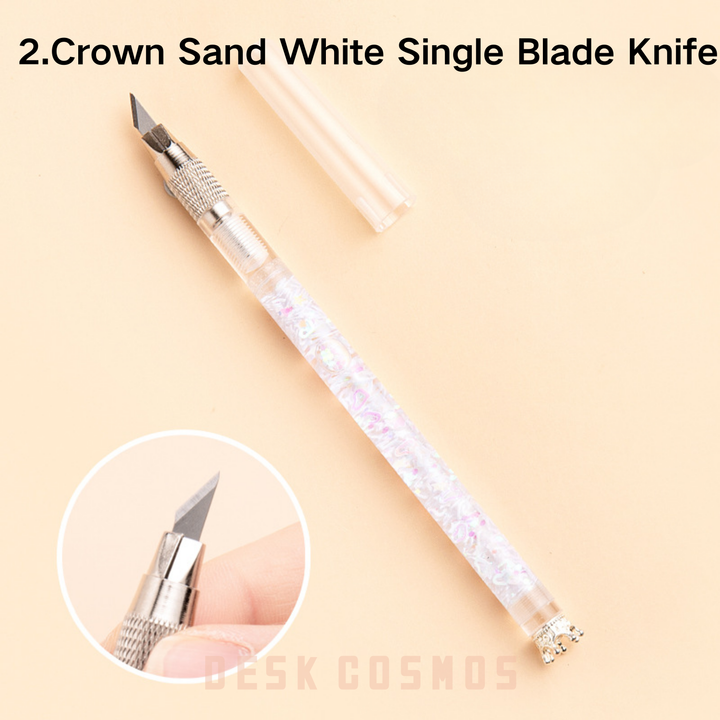 Crown Series Sand White Knife Smooth Sharp Blade