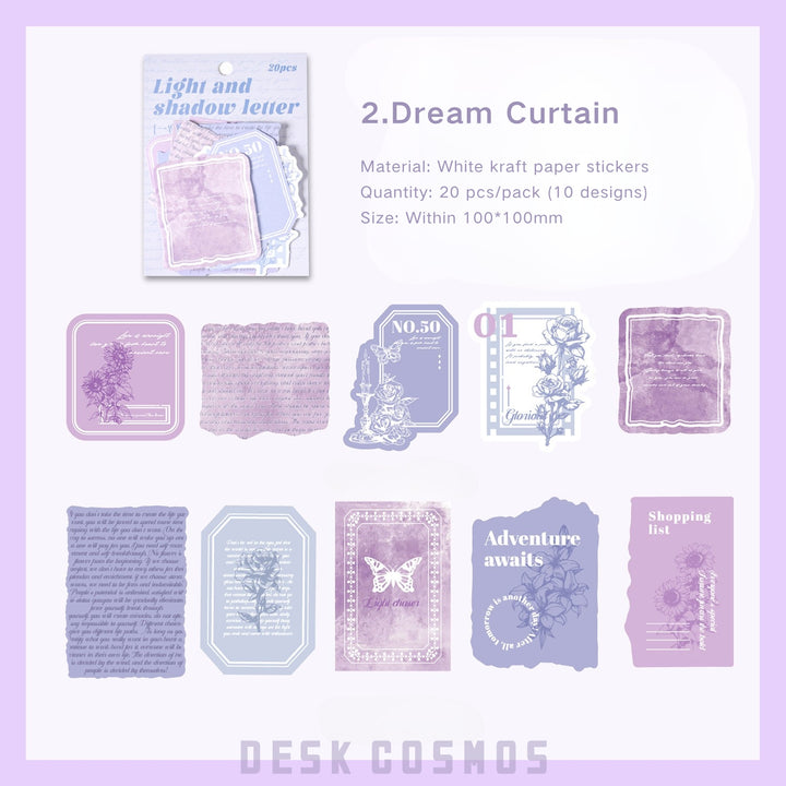 Light and Letterhead Aesthetic Grunge Notes for Junk Journal