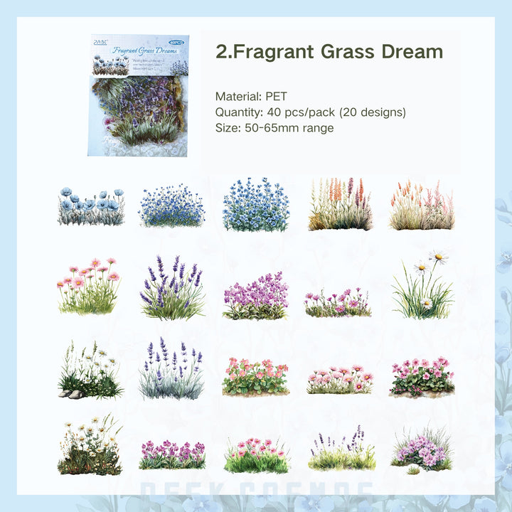 Four Seasons Floral Scenery Creative Stickers for Personalized Journals