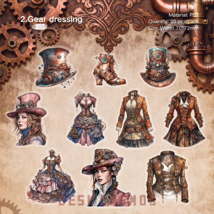 Age of Steam Series Steampunk PET Stickers - Desk Cosmos