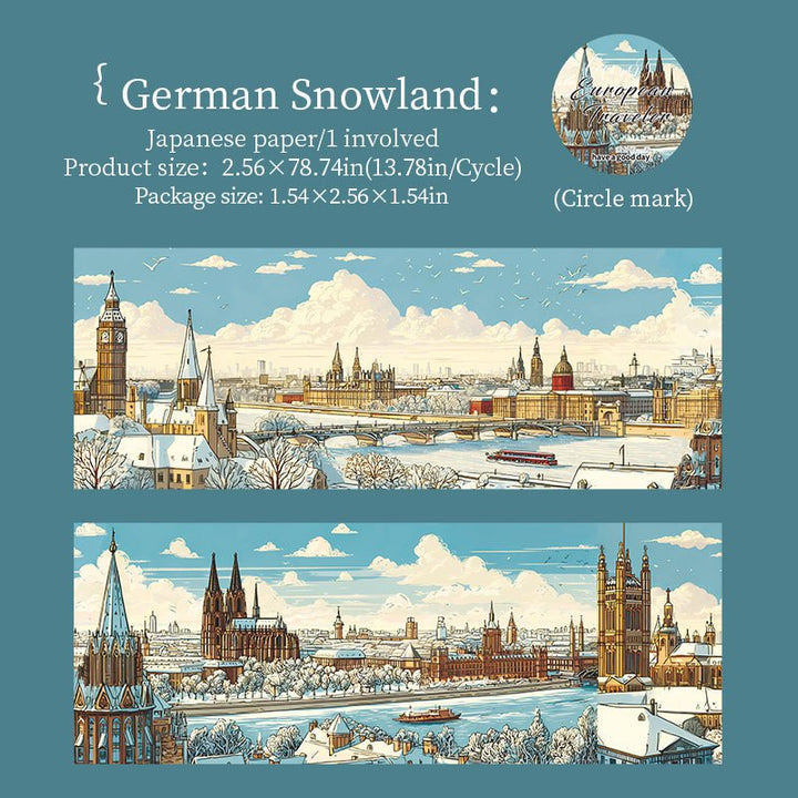 European Traveler Vintage Journal Washi Tapes - Desk Cosmos