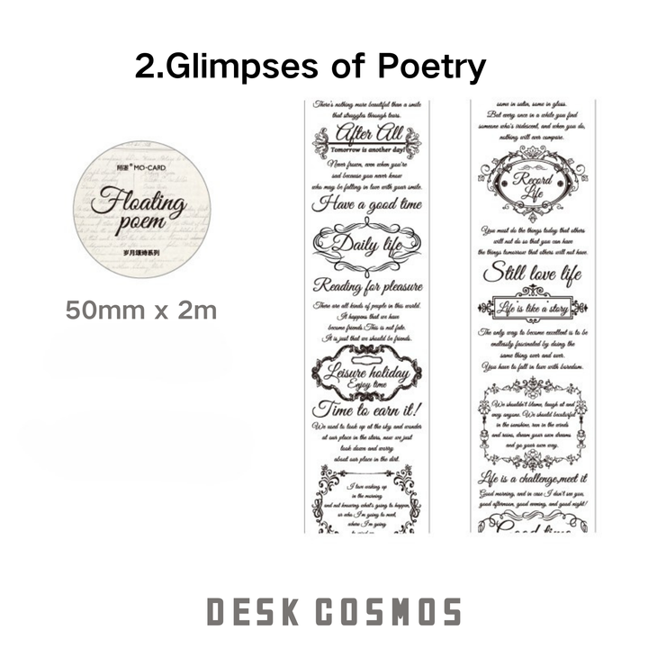 Glimpses of Poetry Vintage Stickers