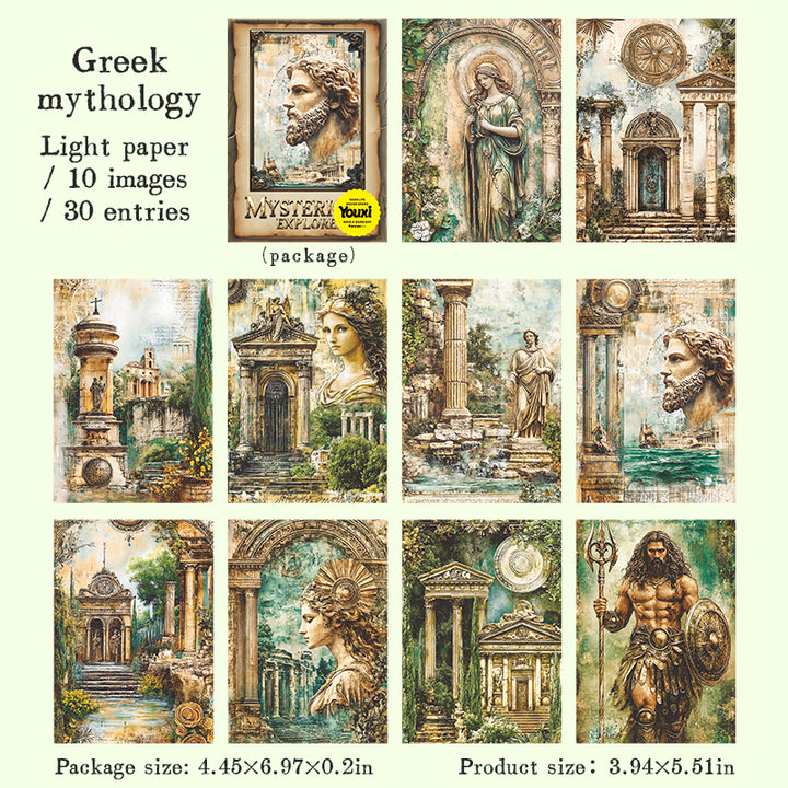 Mysterious Explorer Stickers Magic Mysticism Suitable for Vintage Projects