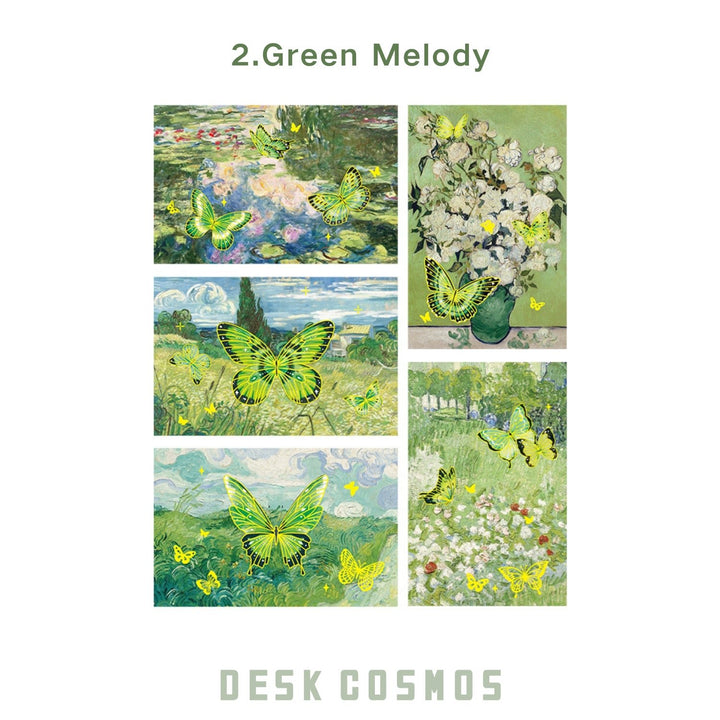 Butterfly Impression Pack Qingge Foiled Floral Stickers