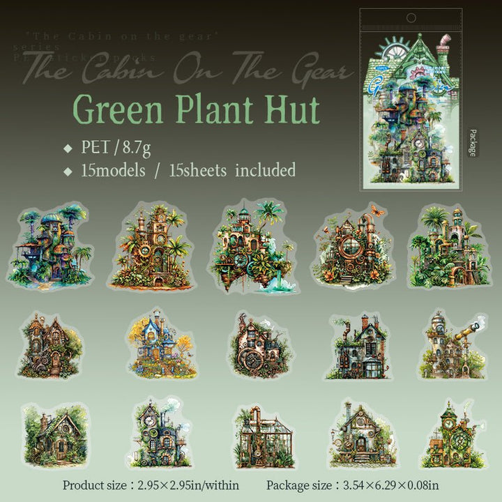 Magic Cabin Stickers The Cabin on the Gear Gothic Dark Fantasy Stationery