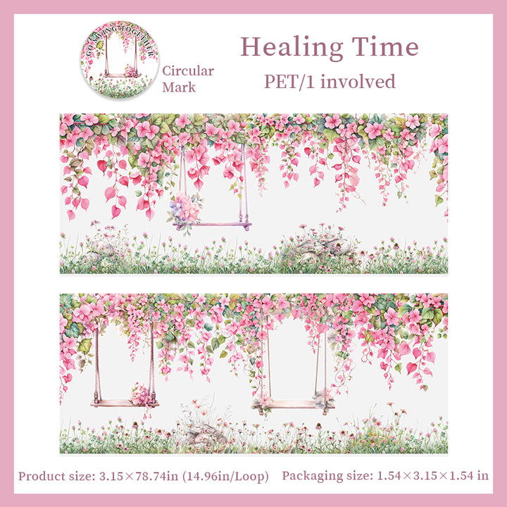 Go Swing Together PET Tape Botanical Illustration for Scrapbook Pages