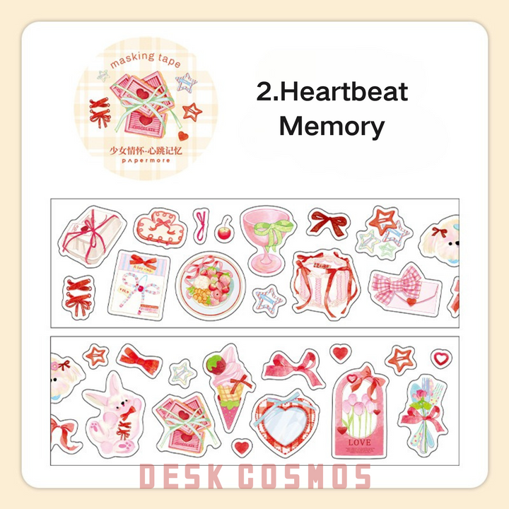 Sweet Cute Glitter Sand Die-cut Tapes PET Tapes Desserts Style
