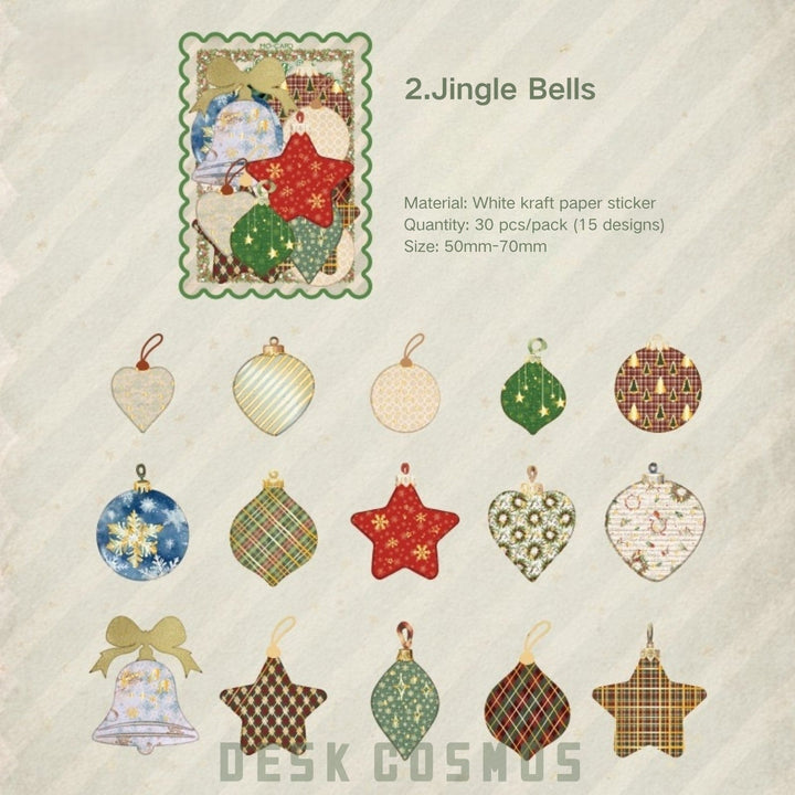 Christmas Confession Series Writing Paper Stickers Holiday Suitable for Collage