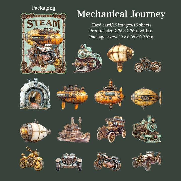 Steam Fantasy Record Stickers For Diary Creation