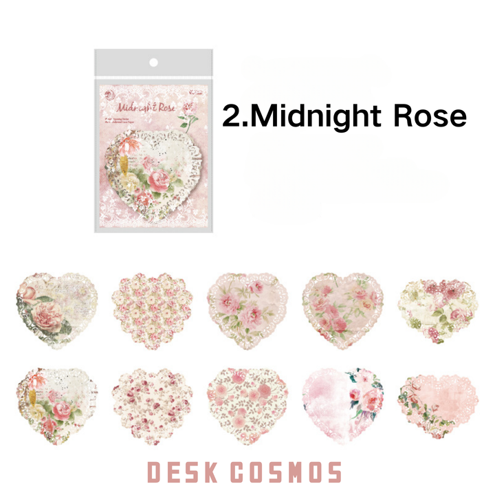 Midnight Rose Design, Aesthetic Scrapbook Background Material